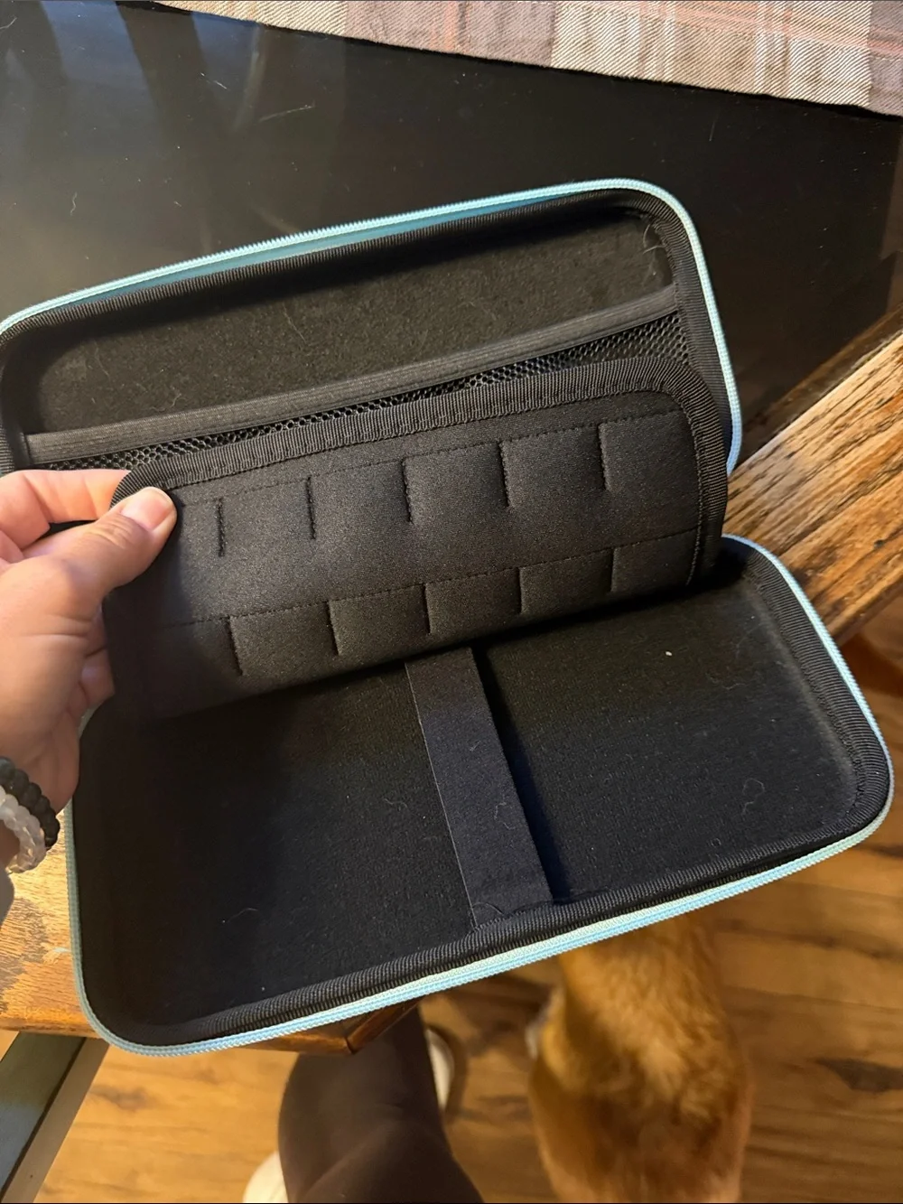 Kids Accessory Case - Light Blue Character Pouch